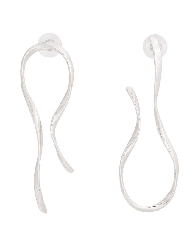 Stud Silver Medium Irregular Earrings for Women