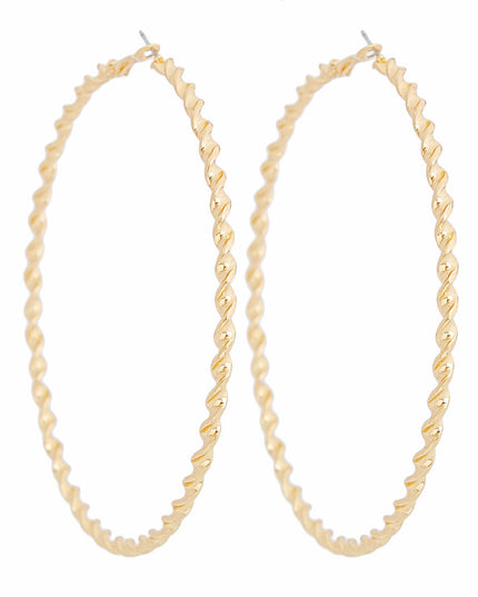 Hoops Large Twisted Gold Earrings for Women