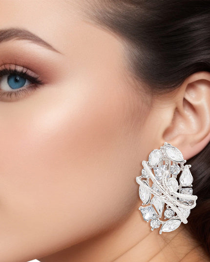 Clip Ons Medium Silver Oval Dome Earring for Women