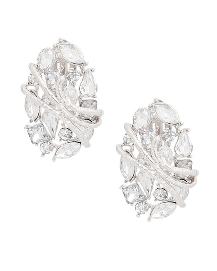 Clip Ons Medium Silver Oval Dome Earring for Women