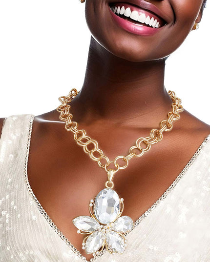 Gold Flower Chain Set