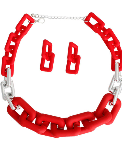Red Rubber Rectangle Chain