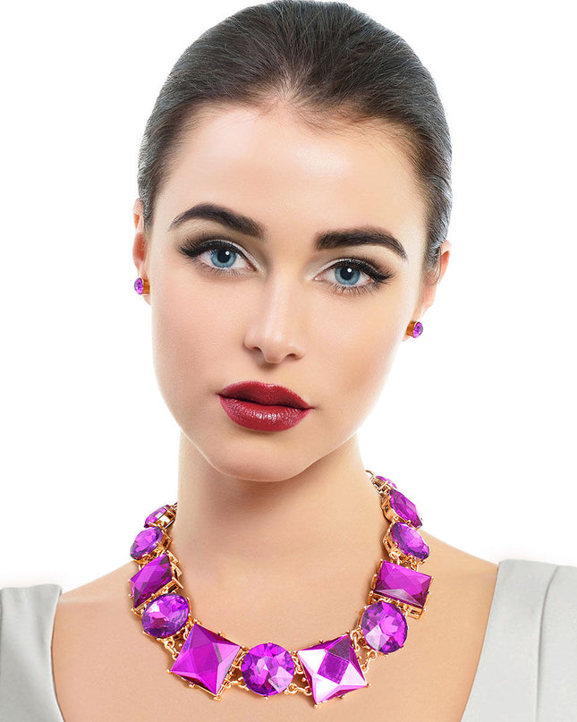 Dark Purple Various Crystal Set