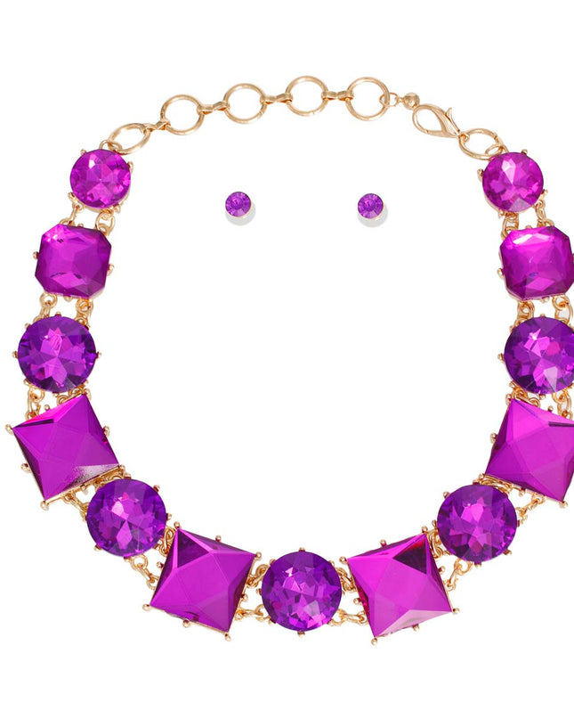 Dark Purple Various Crystal Set