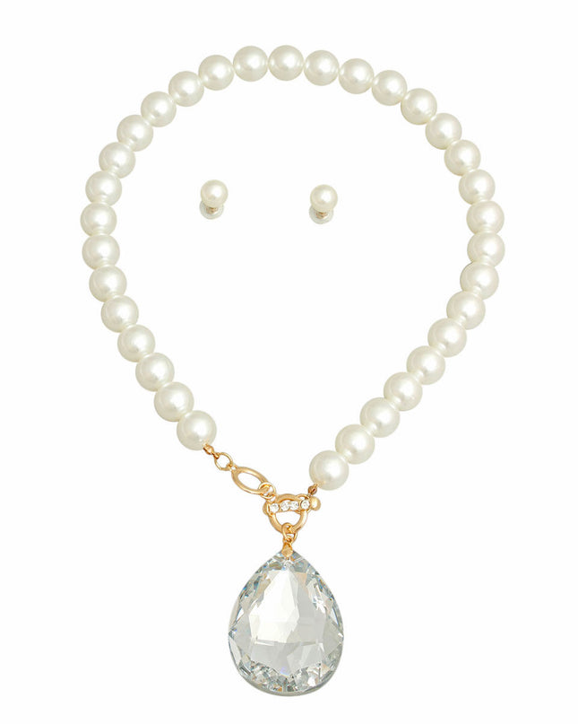 Toggle Pearl Teardrop Necklace