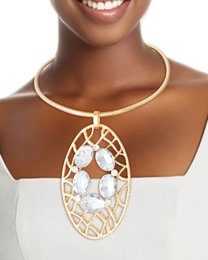 Gold Woven Oval Set