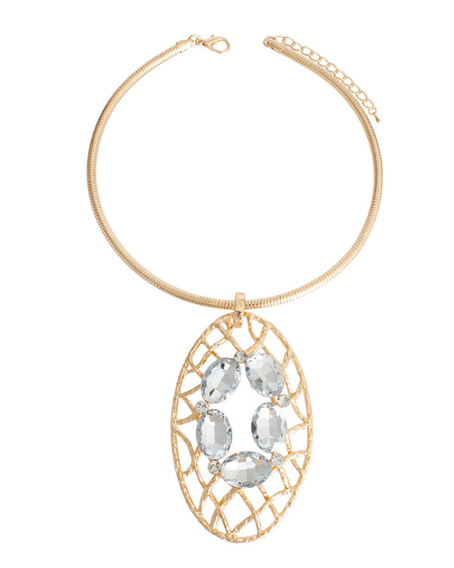 Gold Woven Oval Set