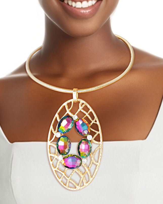 Pink Green Woven Oval Set