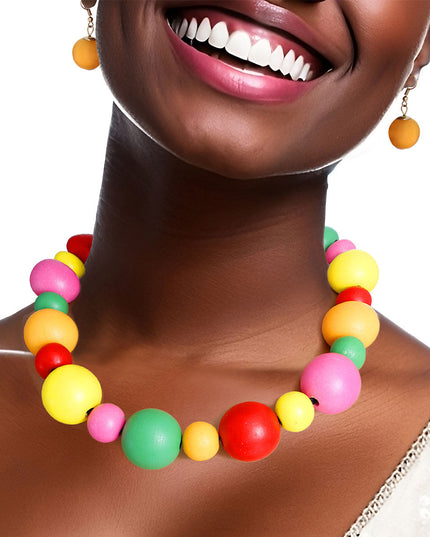 Rainbow Wood Necklace