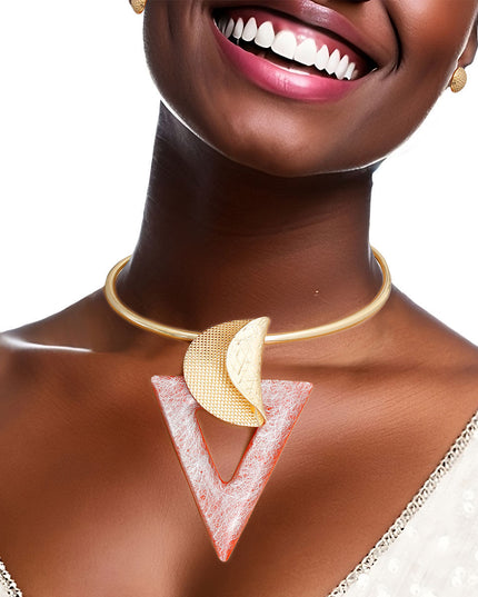 Orange Triangle Folded Circle Set