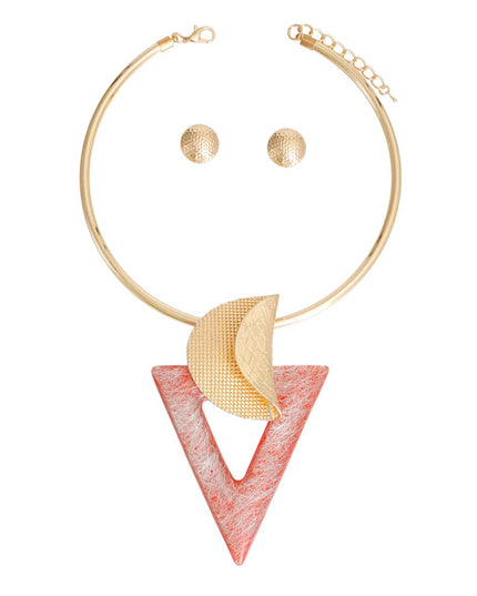Orange Triangle Folded Circle Set