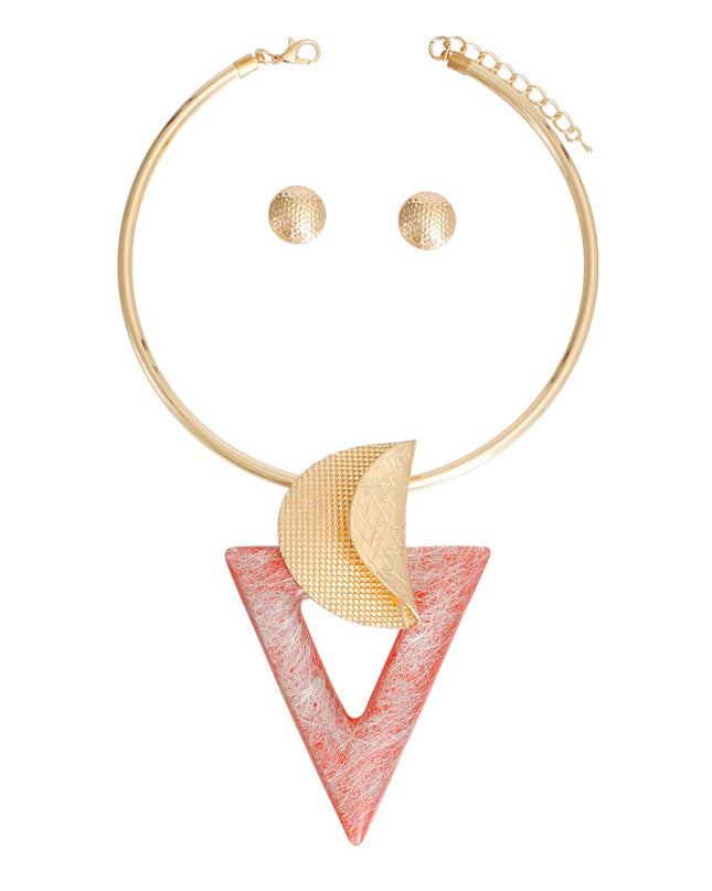 Orange Triangle Folded Circle Set