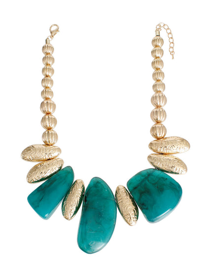 Green Chunky Bead Bib Set