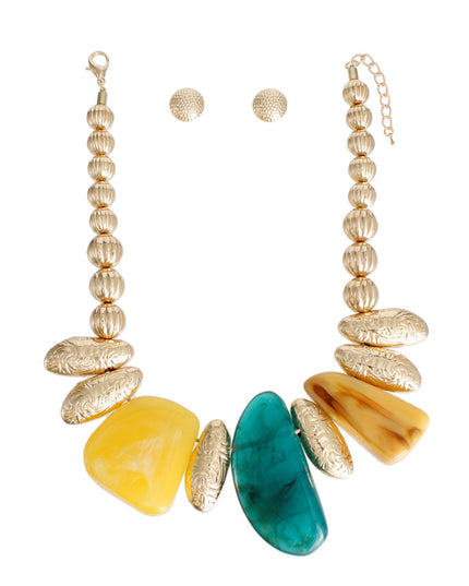 Multi Chunky Bead Bib Set