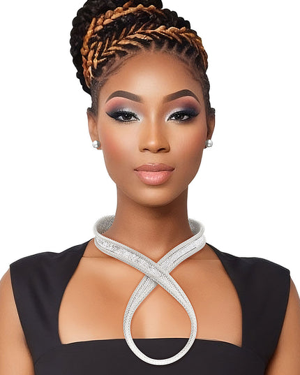 Silver Mesh Infinity Choker Set