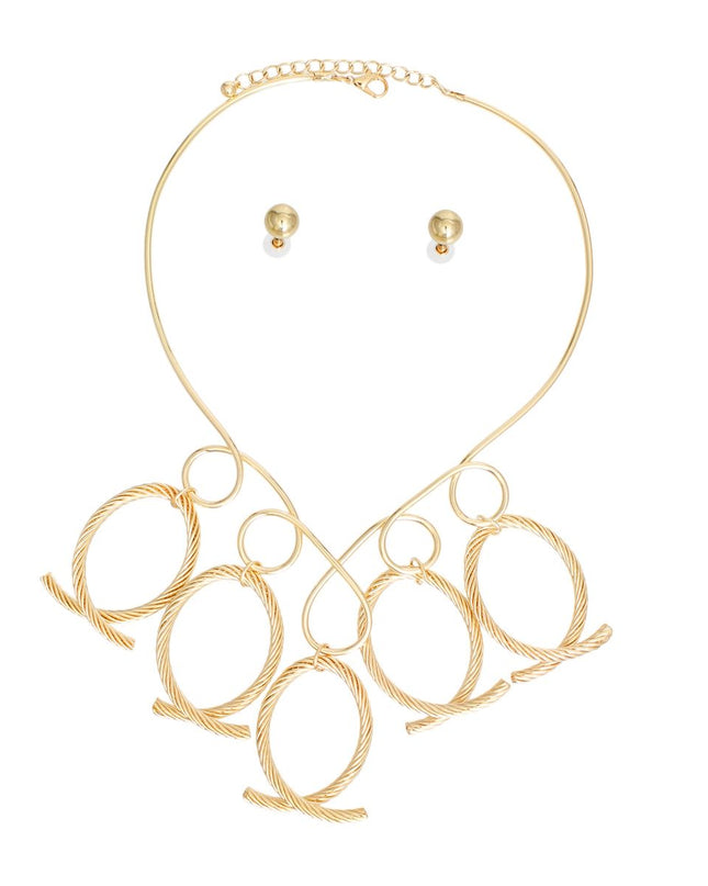 Necklace Gold Looped Cable Collar for Women