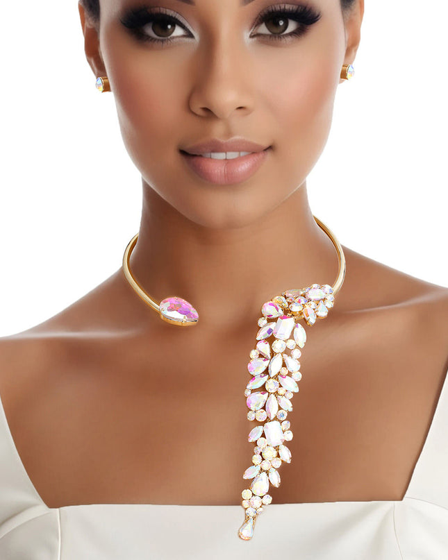 Necklace AURBO Crystal Drop Choker for Women
