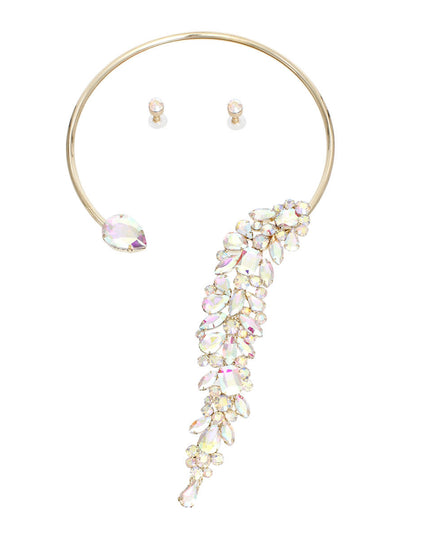 Necklace AURBO Crystal Drop Choker for Women