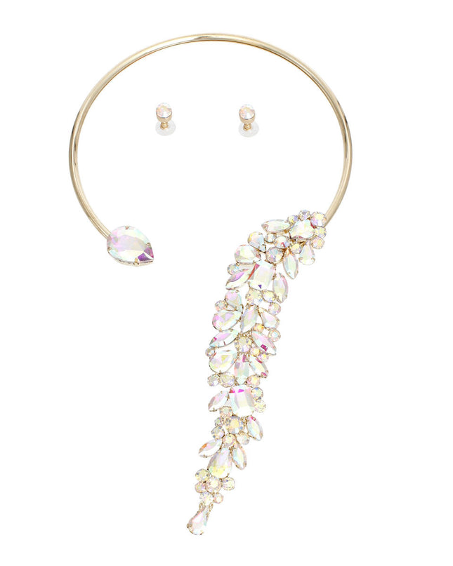 Necklace AURBO Crystal Drop Choker for Women