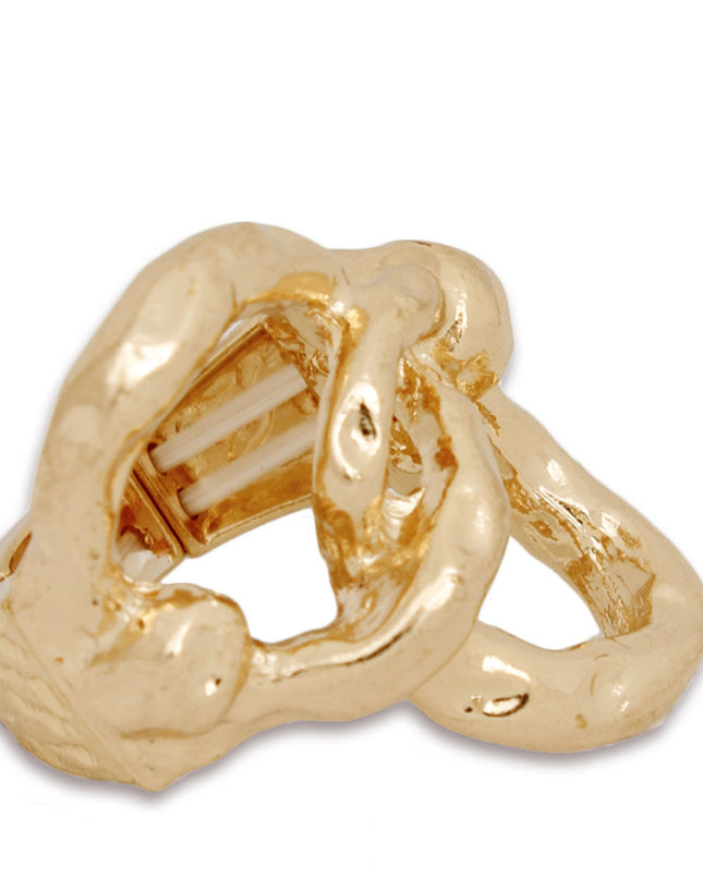 Ring Gold Linked Circles Stretch for Women