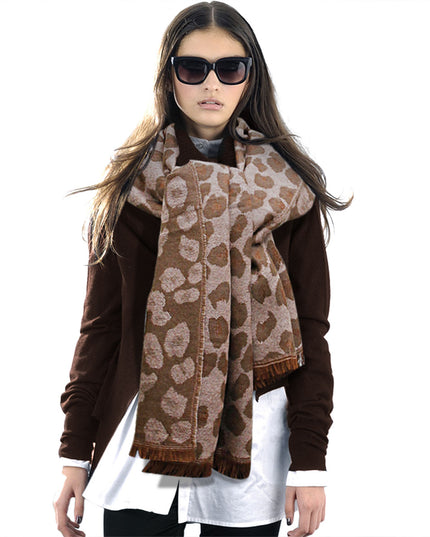 Pink Leopard Reversible Cozy Scarf