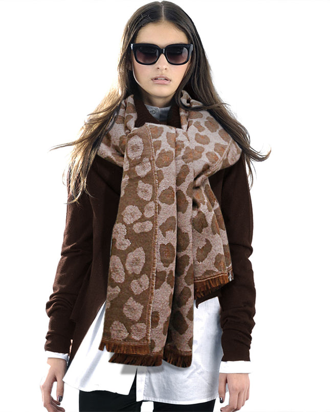 Pink Leopard Reversible Cozy Scarf