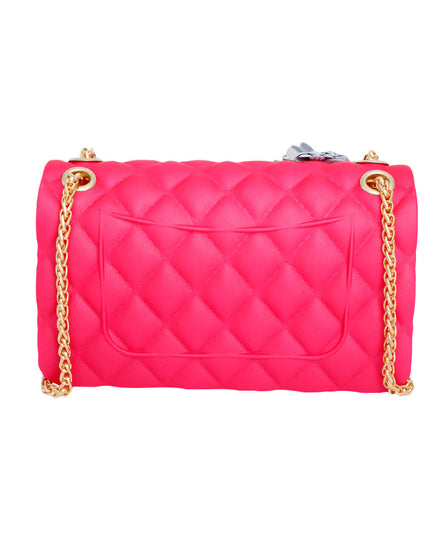 Purse Fuchsia Quilted Jelly Crossbody Bag Women
