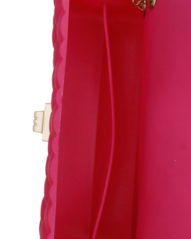 Purse Fuchsia Quilted Jelly Crossbody Bag Women