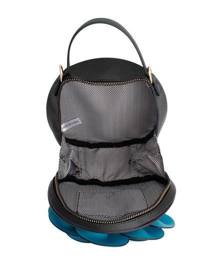 Teal Flower Canteen Bag