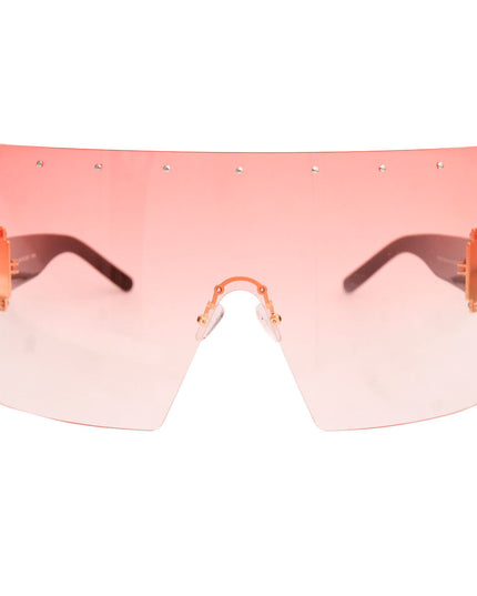 Pink Flat Top Shield Sunglasses