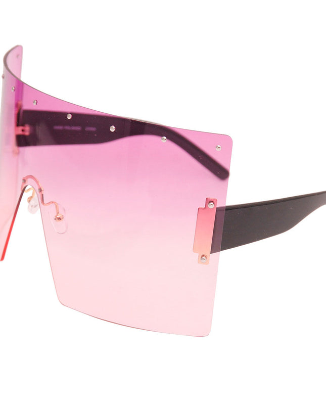 Purple Flat Top Shield Sunglasses