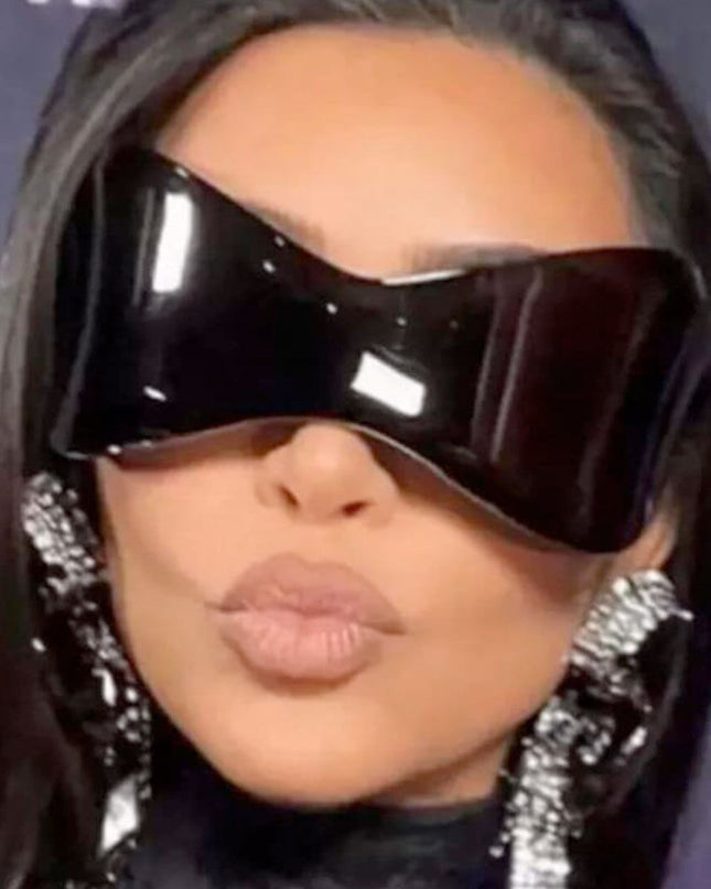Sunglasses Mask Wrap Silver Eyewear for Women