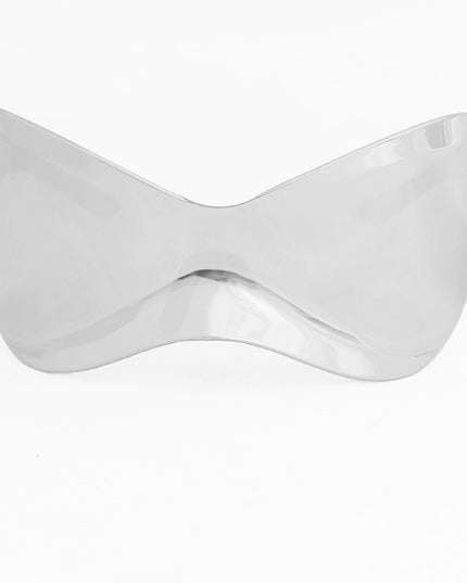 Sunglasses Mask Wrap Silver Eyewear for Women