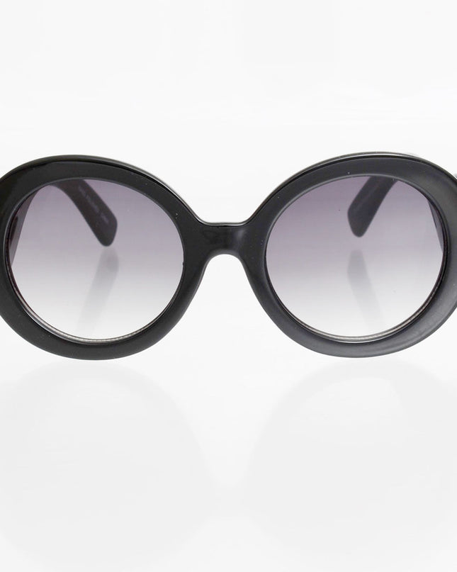 Sunglasses Round Black Gradient Swirl for Women
