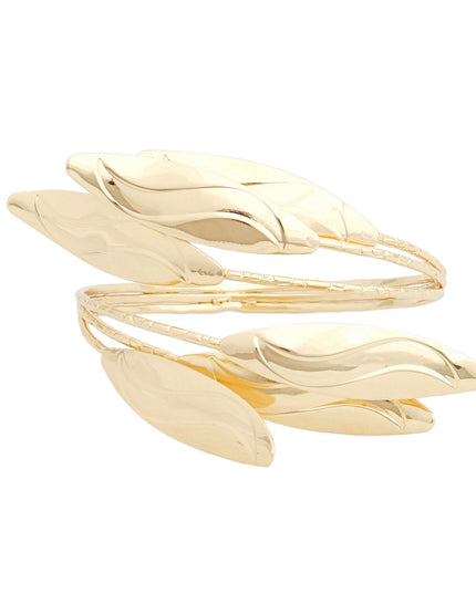 Cuff Gold Nature-Inspired Leaf Bracelet for Women