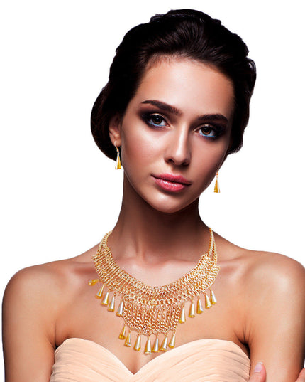 Topaz Beads Chain Necklace Set