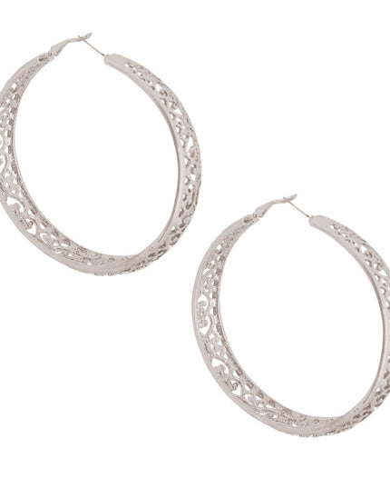 Silver Filigree Casting Hoops