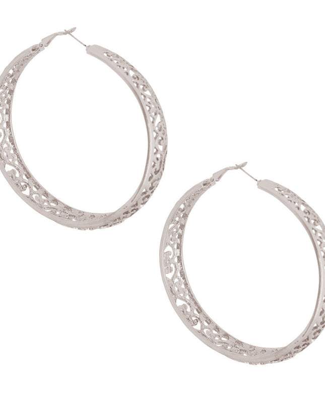 Silver Filigree Casting Hoops