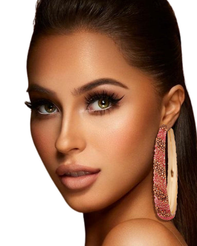 Pink Stripe Crusted Hoops