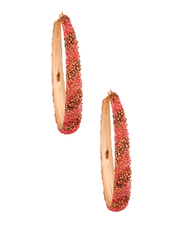 Pink Stripe Crusted Hoops