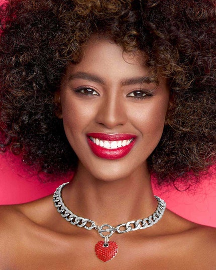 Red Heart Silver Chain