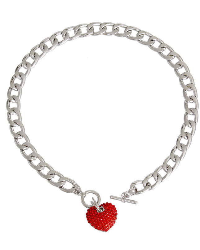 Red Heart Silver Chain