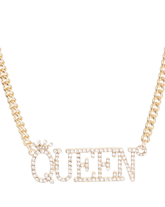 Gold Iced Queen Necklace