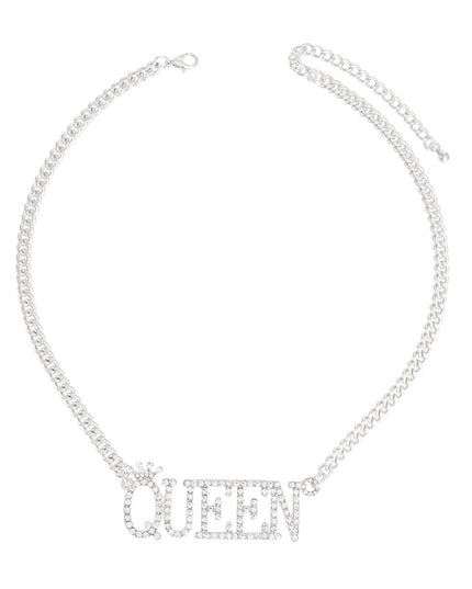 Silver Iced Queen Necklace