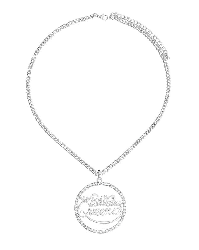 Silver Birthday Queen Necklace
