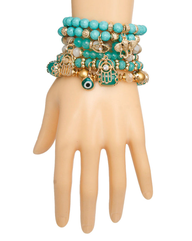 Turquoise Luck and Protection Charm Bracelets