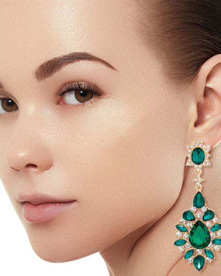 Teardrop Green Earrings