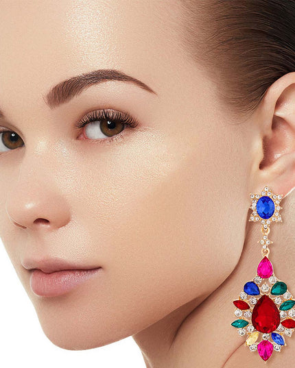 Teardrop Multi Color Earrings