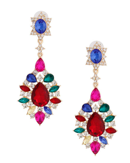 Teardrop Multi Color Earrings