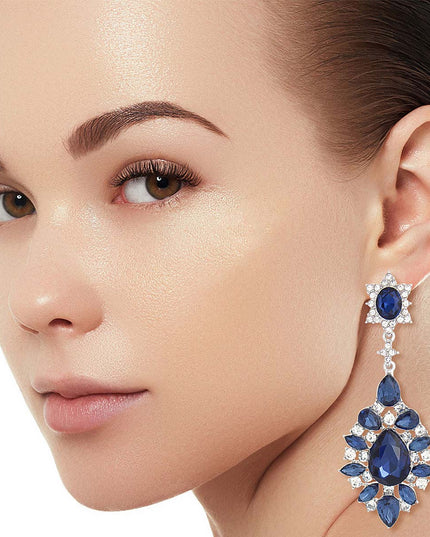 Teardrop Navy Earrings